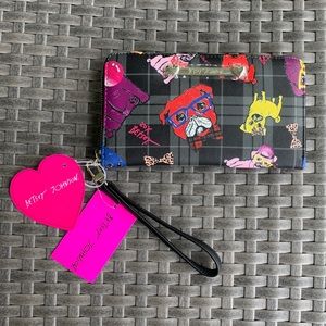 Betsey Johnson Dog Themed Wristlet Wallet